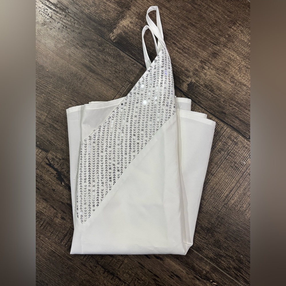 White Sequin Tank Top